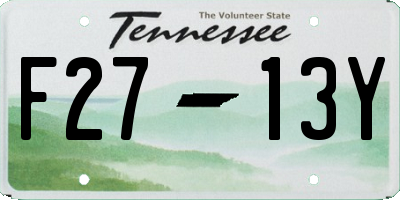 TN license plate F2713Y