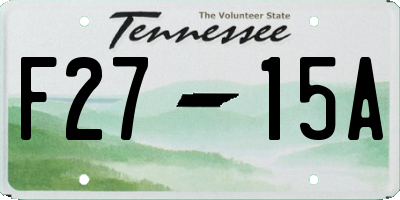 TN license plate F2715A