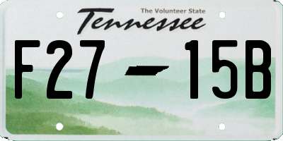 TN license plate F2715B
