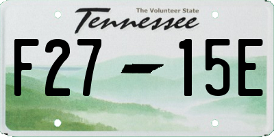 TN license plate F2715E