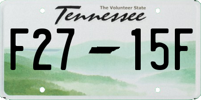 TN license plate F2715F