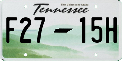 TN license plate F2715H