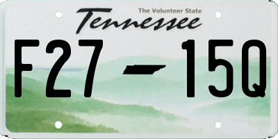 TN license plate F2715Q