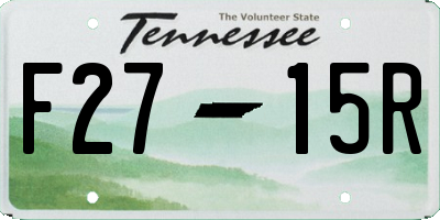 TN license plate F2715R