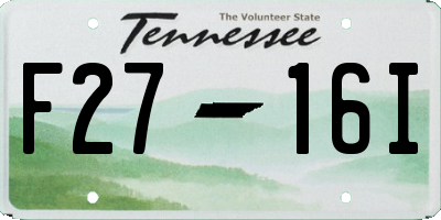 TN license plate F2716I