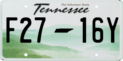 TN license plate F2716Y