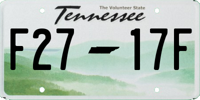 TN license plate F2717F