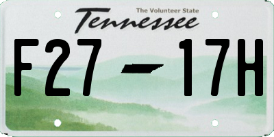 TN license plate F2717H