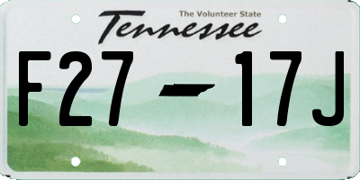 TN license plate F2717J