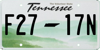 TN license plate F2717N