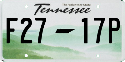 TN license plate F2717P