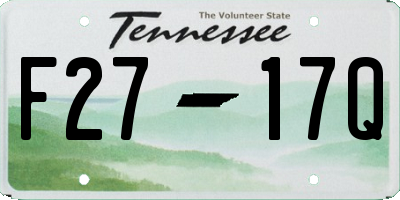 TN license plate F2717Q