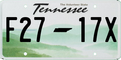 TN license plate F2717X