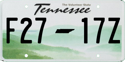 TN license plate F2717Z