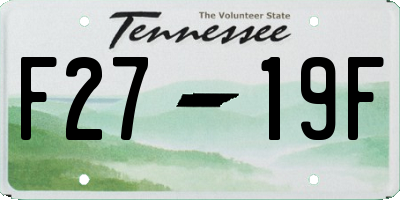 TN license plate F2719F