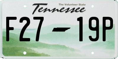 TN license plate F2719P