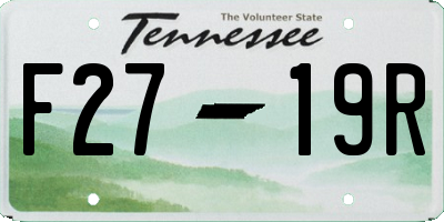 TN license plate F2719R