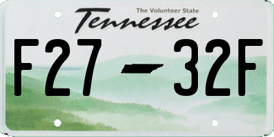 TN license plate F2732F