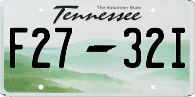 TN license plate F2732I
