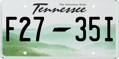 TN license plate F2735I