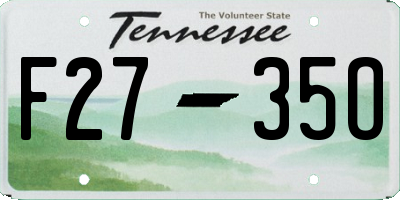TN license plate F2735O