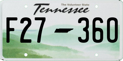 TN license plate F2736O