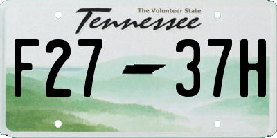 TN license plate F2737H