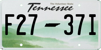 TN license plate F2737I