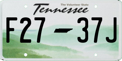 TN license plate F2737J