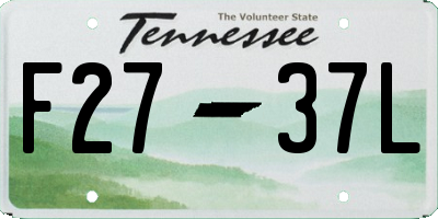 TN license plate F2737L