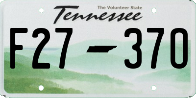 TN license plate F2737O