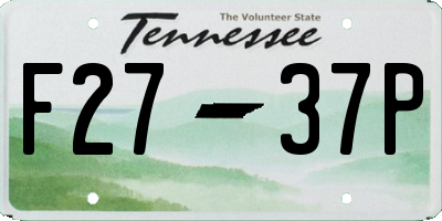 TN license plate F2737P