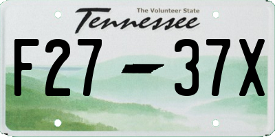 TN license plate F2737X