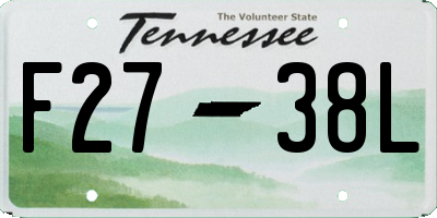TN license plate F2738L