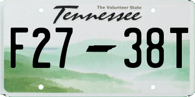 TN license plate F2738T