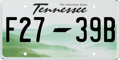 TN license plate F2739B