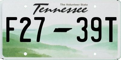 TN license plate F2739T
