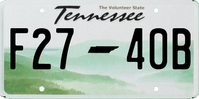 TN license plate F2740B