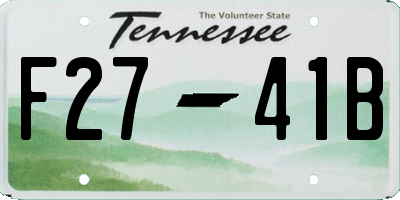TN license plate F2741B