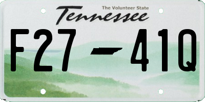 TN license plate F2741Q