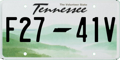 TN license plate F2741V