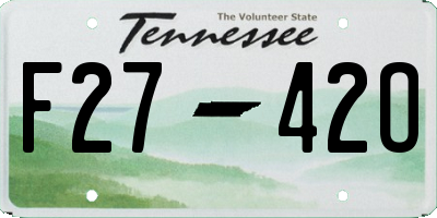 TN license plate F2742O