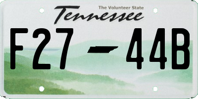 TN license plate F2744B