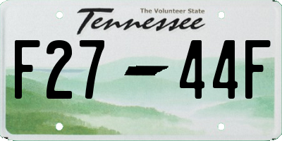 TN license plate F2744F
