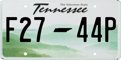 TN license plate F2744P