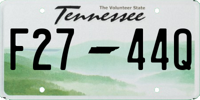 TN license plate F2744Q