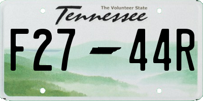 TN license plate F2744R