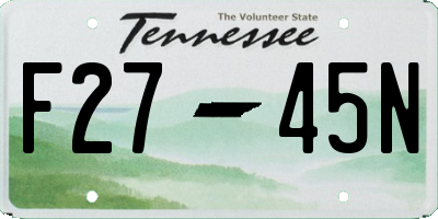 TN license plate F2745N