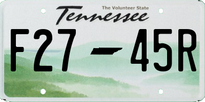 TN license plate F2745R
