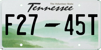 TN license plate F2745T